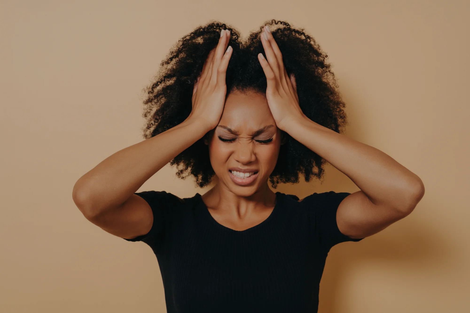 Woman in self-defense class